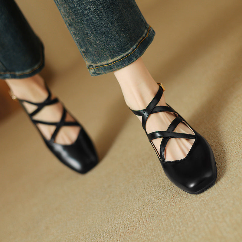 Elva Leather Heels