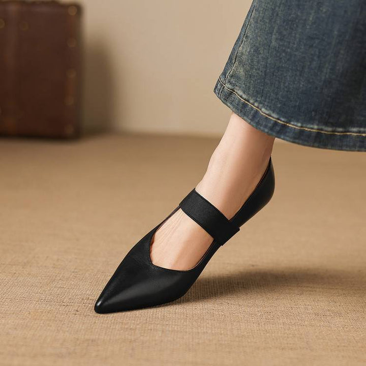 Tiera Genuine Leather Heels