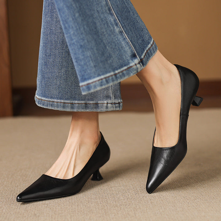 Revia Genuine Leather Heels