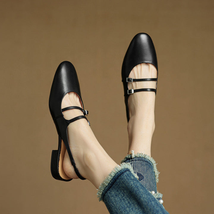 Elira Genuine Leather Flats