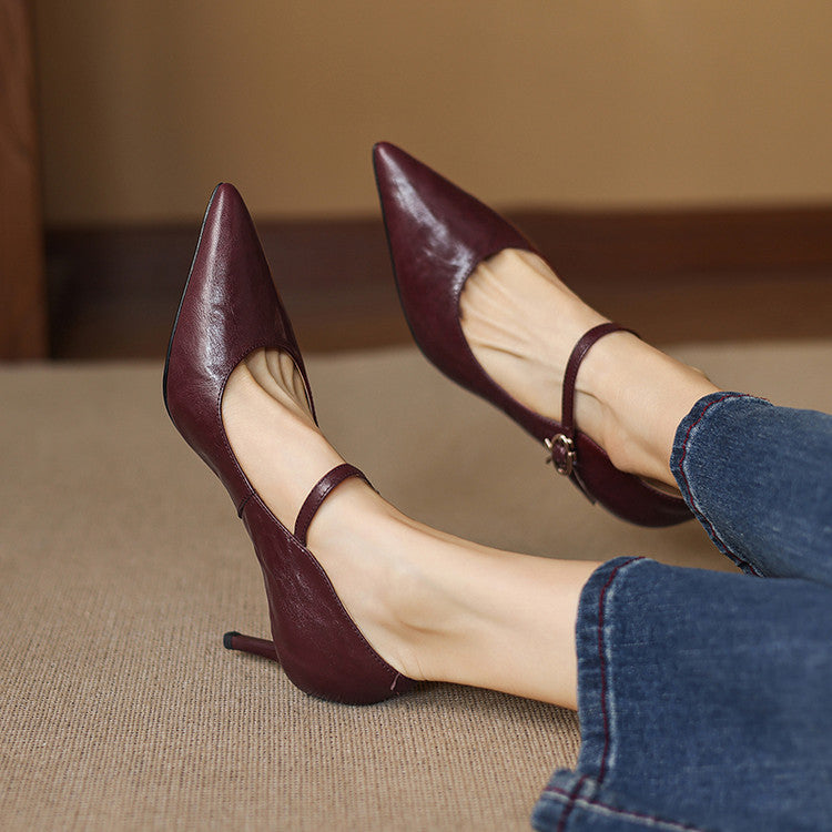 Eda Genuine leather Pointed-Toe Pumps