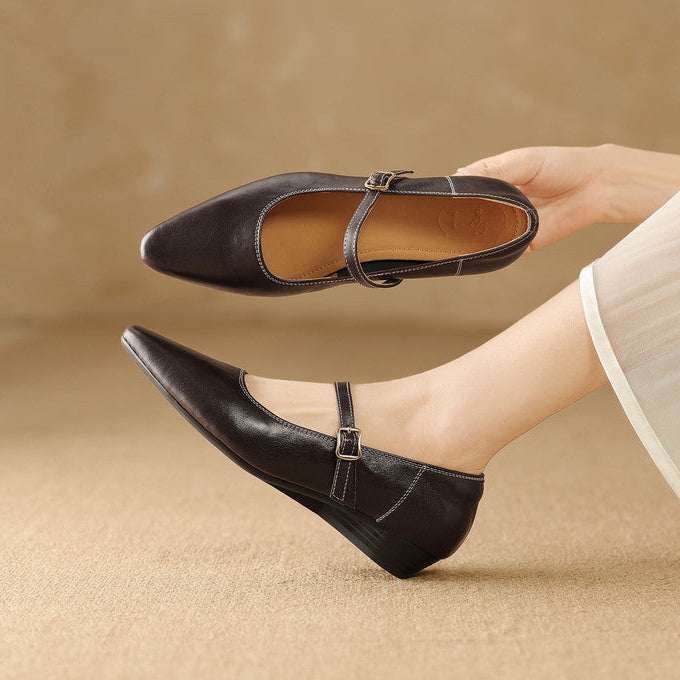 Rena Genuine Leather Pumps