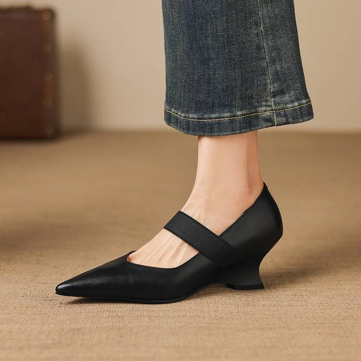 Tiera Genuine Leather Heels