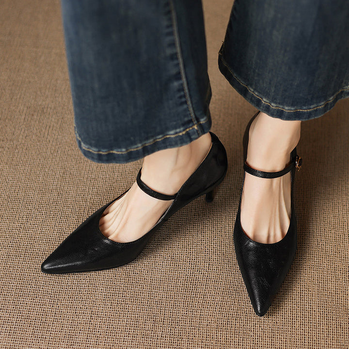 Eda Genuine leather Pointed-Toe Pumps