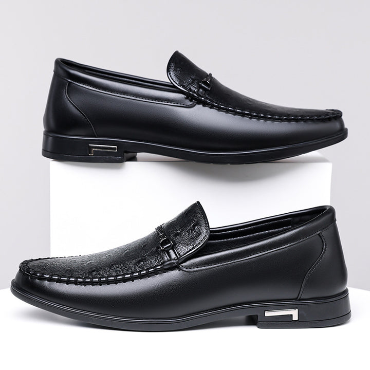 Elmar Textured Leather Bit Loafers