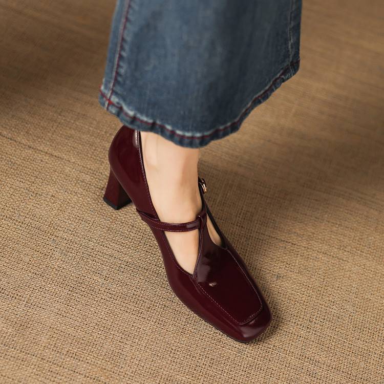 Tacy Genuine Leather Heels