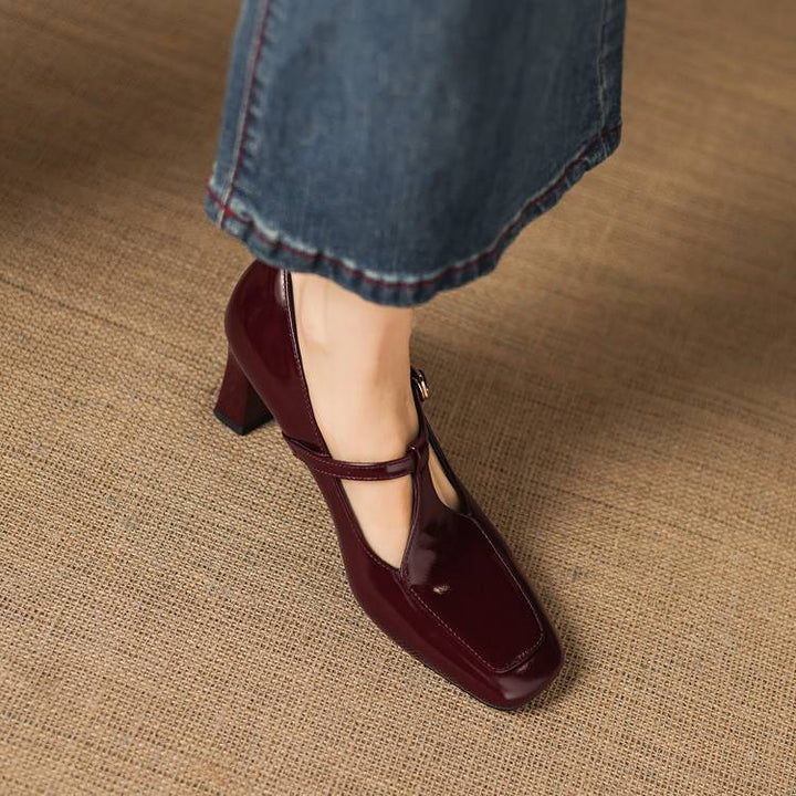 Tacy Genuine Leather Heels