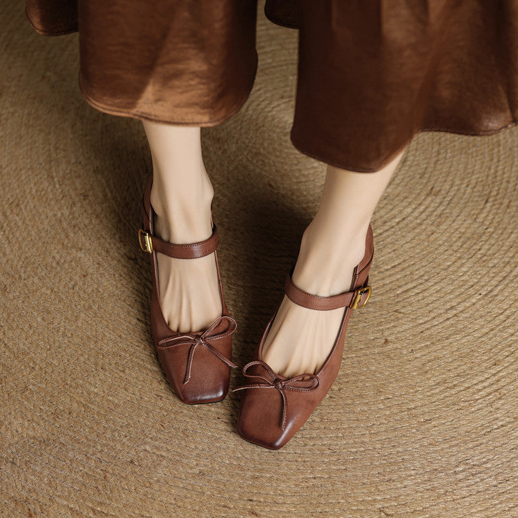 Emara Genuine Leather Heels