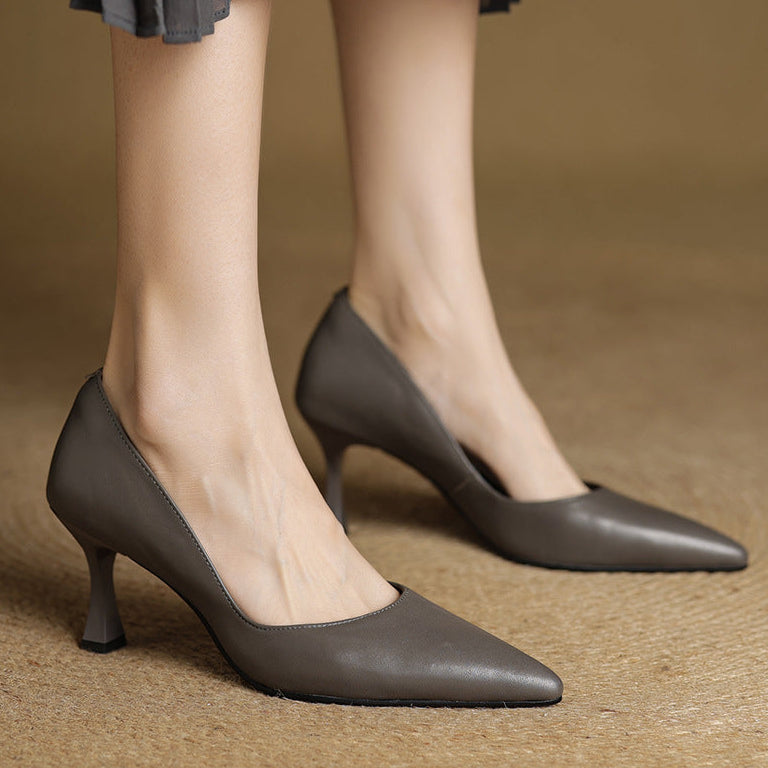 Viora Genuine Leather Heels