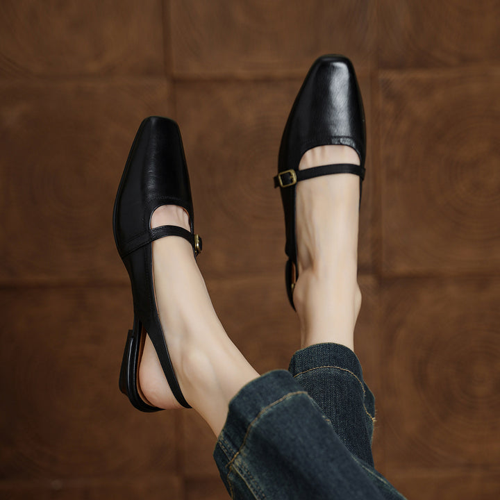 Taver Genuine Leather Slingbacks