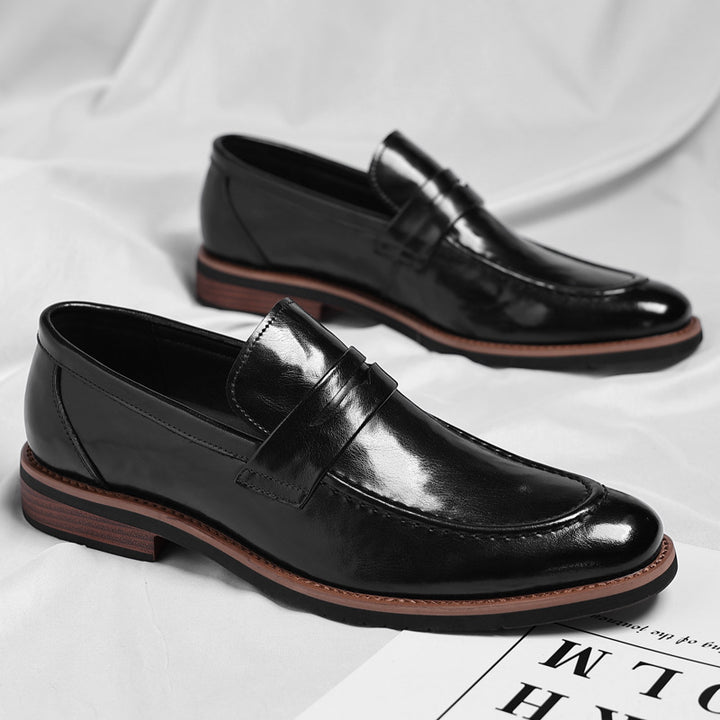 Lurex Genuine Leather Loafers