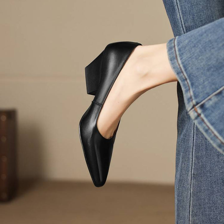 Zyla Genuine Leather Heels