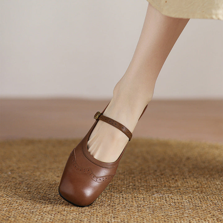 Cressa Genuine Leather Mary Jane Pumps