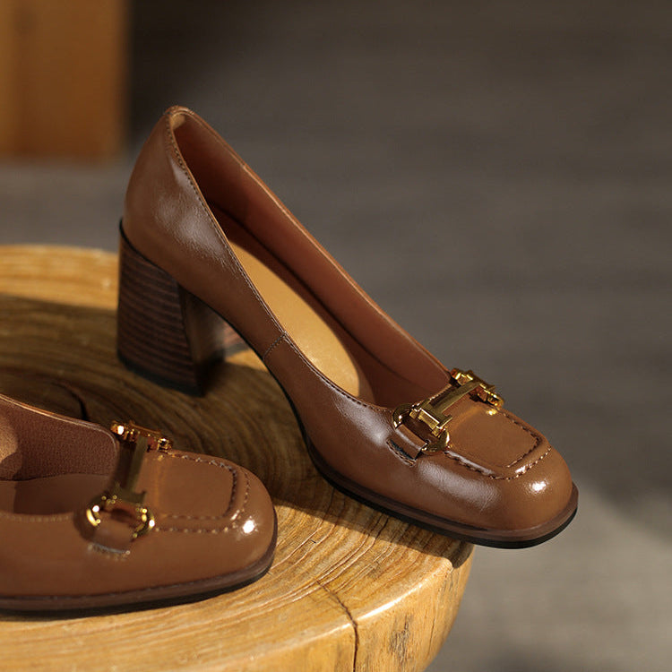 Velyn Genuine Leather Heels