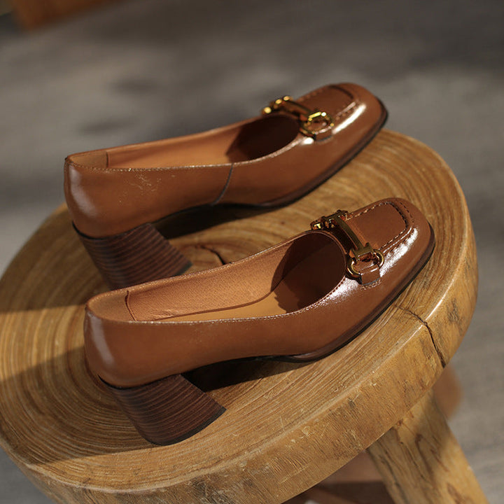 Velyn Genuine Leather Heels