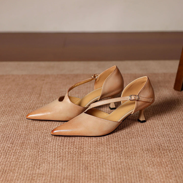 Vela Genuine Leather D'Orsay Pumps