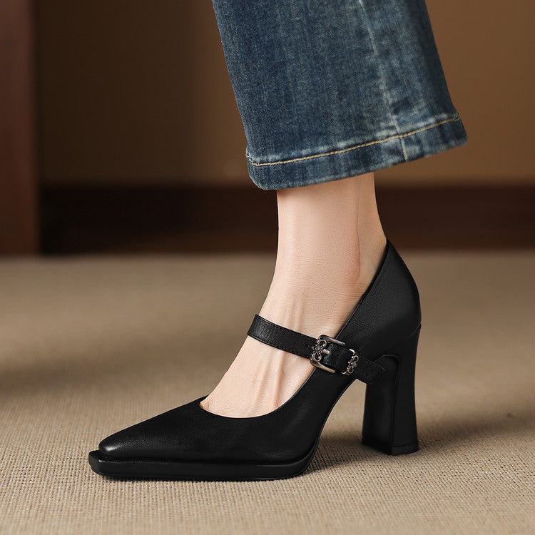 Claya Genuine Leather Heels