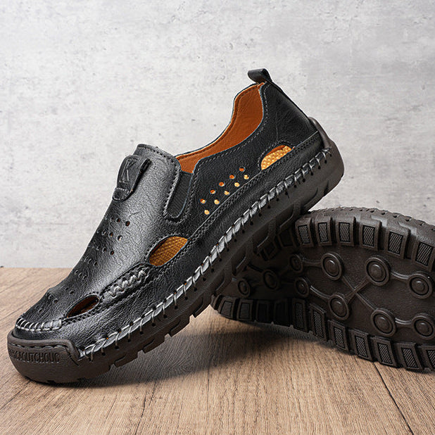 Kairo Hollow Out Leather Comfort Shoes