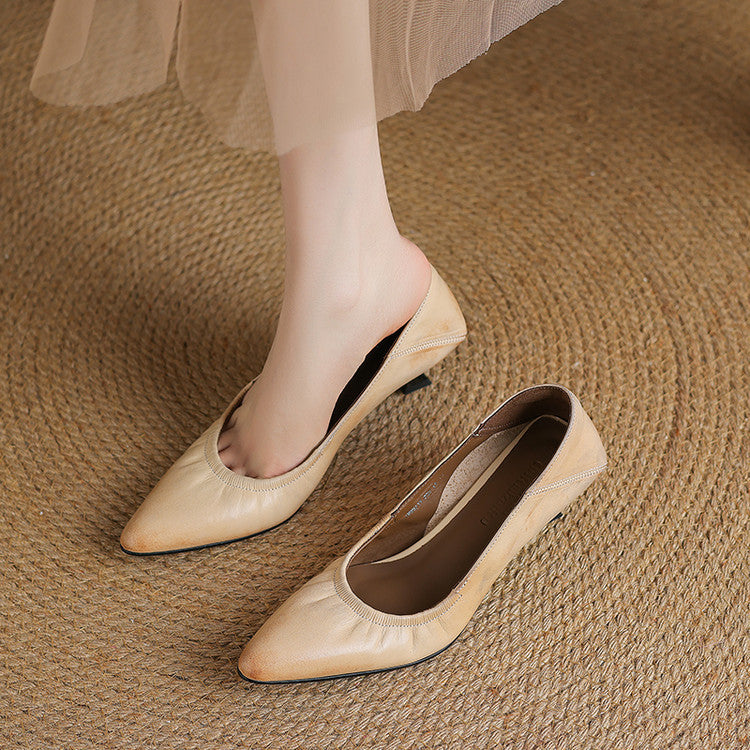 Liora Genuine Leather Heels