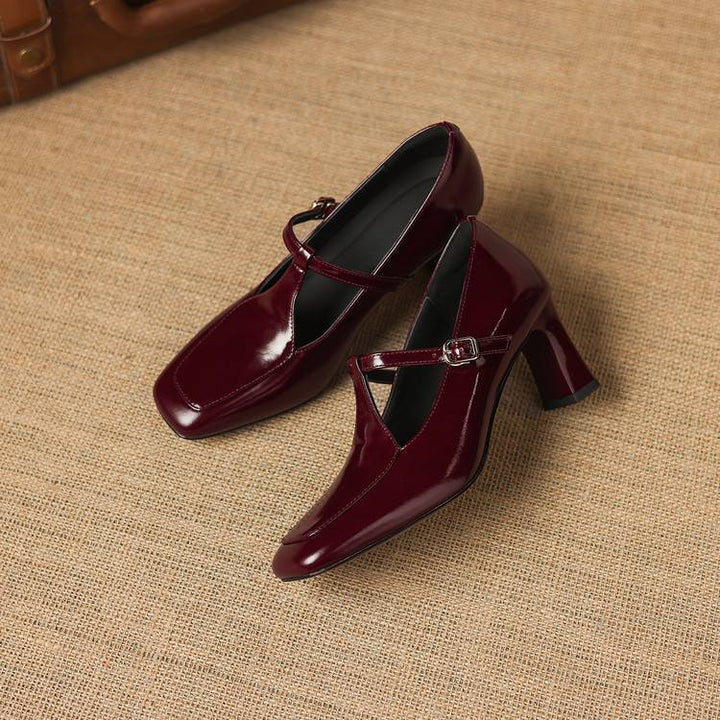 Tacy Genuine Leather Heels