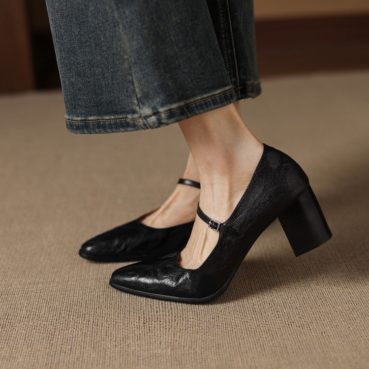 Veria Genuine Leather Heels