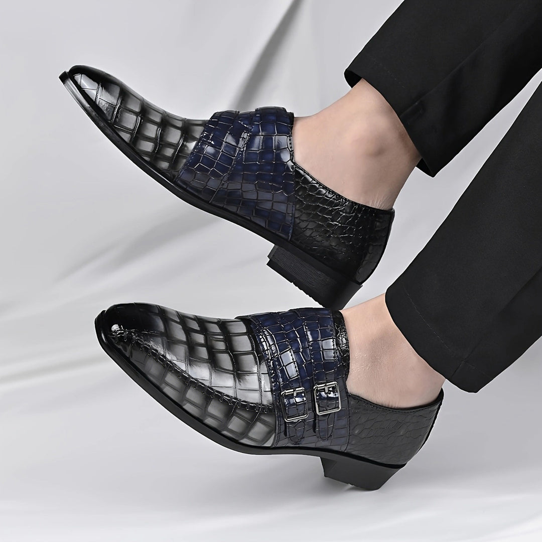 Brixon Dual Monk Strap Leather Shoes