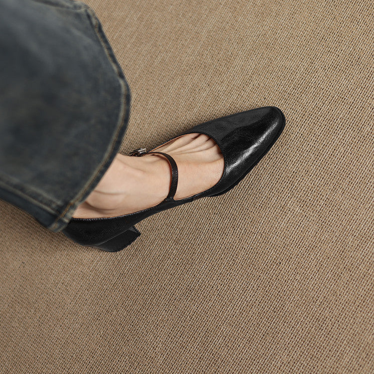 Veria Genuine Leather Heels