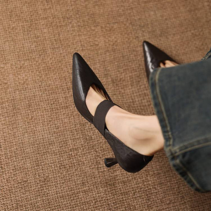 Cyra Genuine Leather Heels