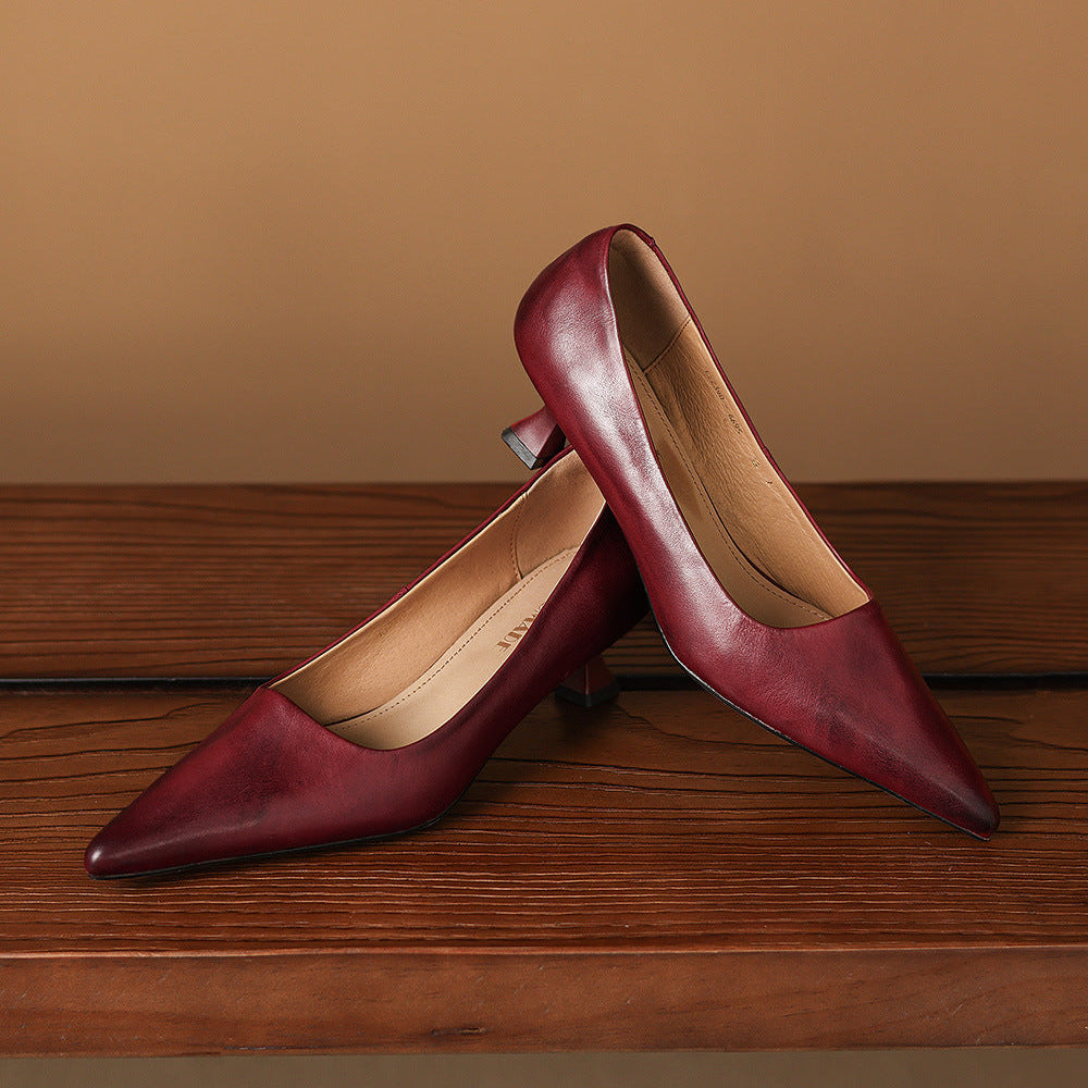 Revia Genuine Leather Heels