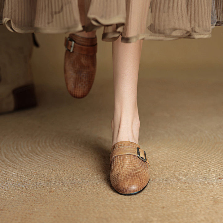 Emrie Genuine Leather Mules