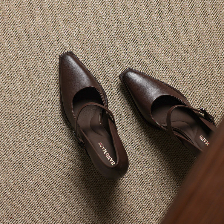 Claya Genuine Leather Heels