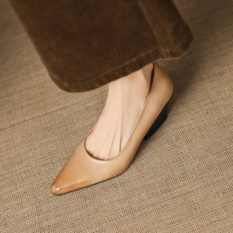 Zyla Genuine Leather Heels