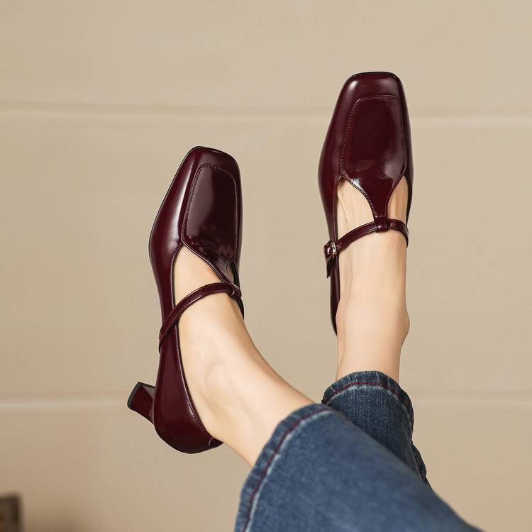 Tacy Genuine Leather Heels