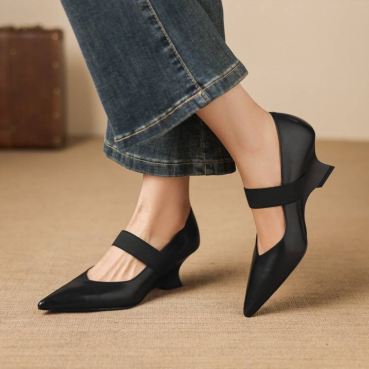 Tiera Genuine Leather Heels