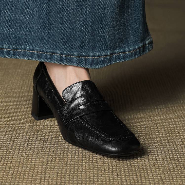 Sora Genuine Leather Heels