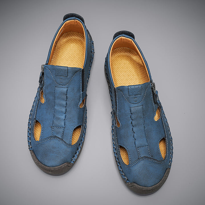 Axell Leather Closed-Toe Fisherman Sandals