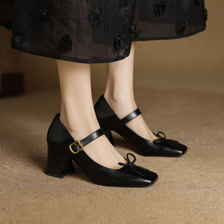 Emara Genuine Leather Heels