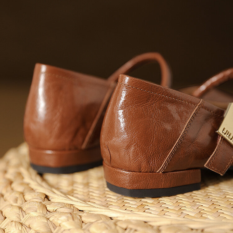 Melona Genuine Leather Pumps