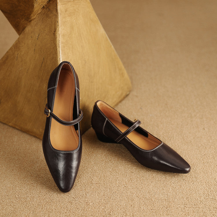 Rena Genuine Leather Pumps