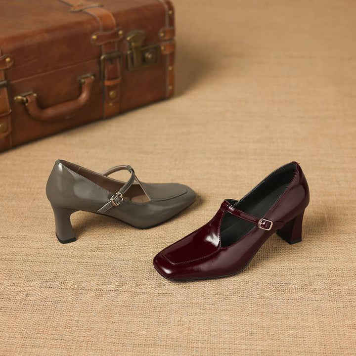 Tacy Genuine Leather Heels