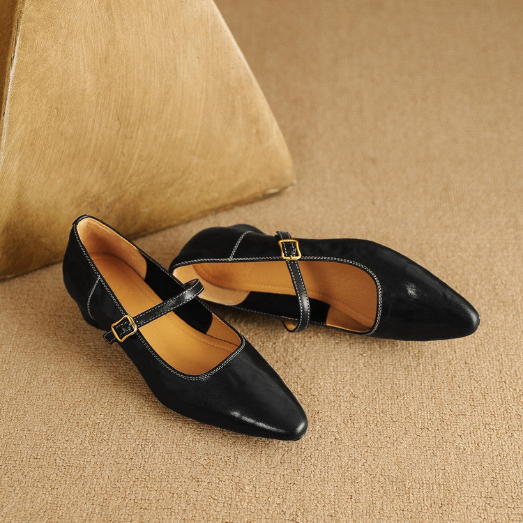 Rena Genuine Leather Pumps