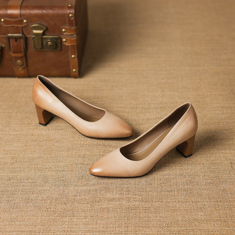 Velia Genuine Leather Heels
