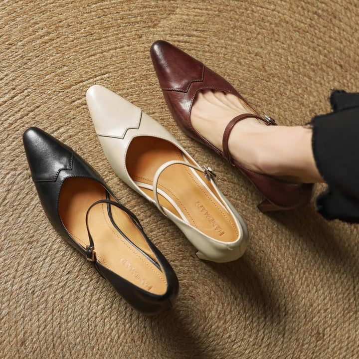 Emily Genuine Leather Heels