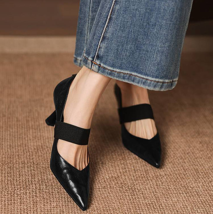 Cyra Genuine Leather Heels