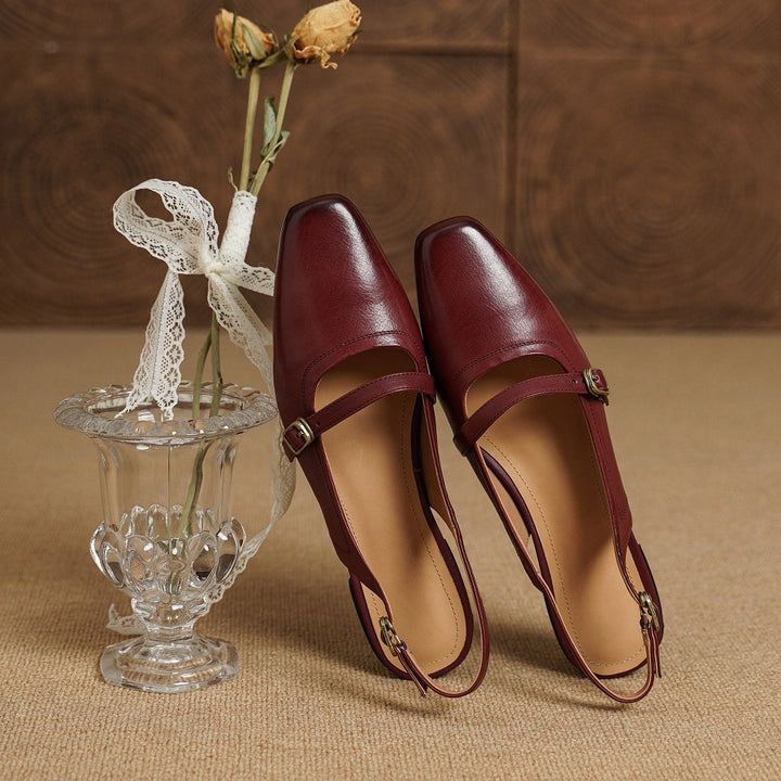 Taver Genuine Leather Slingbacks