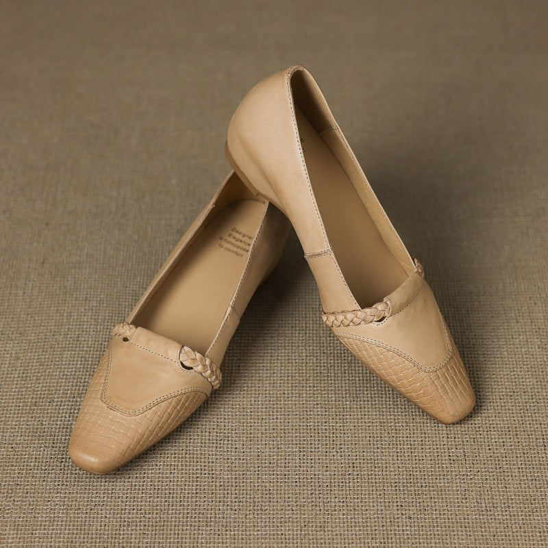Elsi Genuine Leather Wedge Pumps