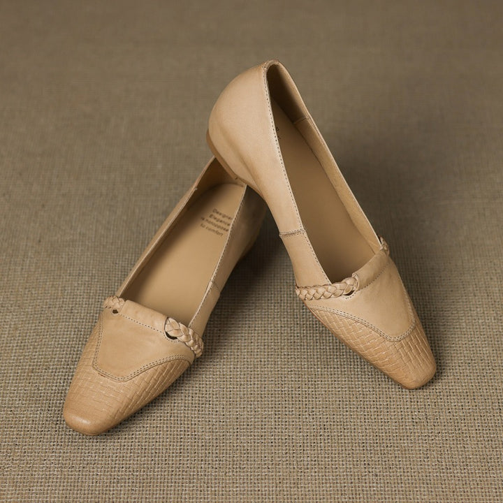 Elsi Genuine Leather Wedge Pumps