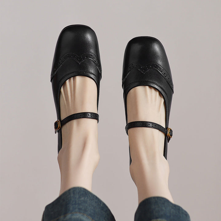 Cressa Genuine Leather Mary Jane Pumps