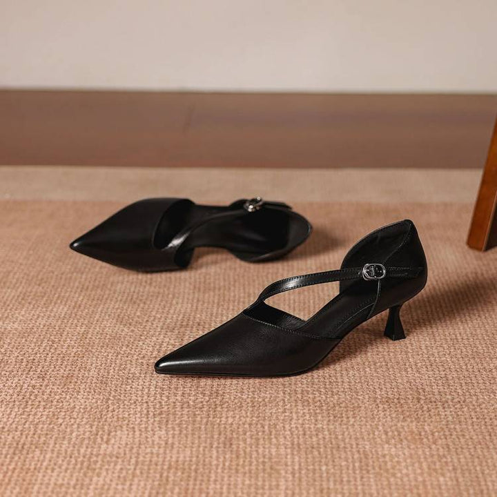 Vela Genuine Leather D'Orsay Pumps