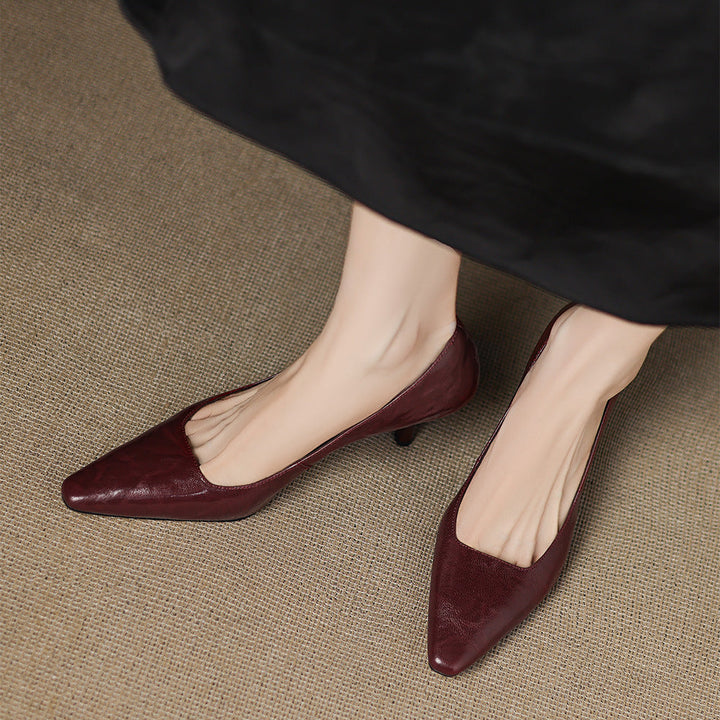 Enne Genuine Leather Heels